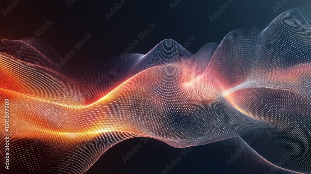 Poster a wave of light and color is shown in the image, with a red