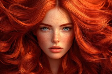 Fototapeta premium thick wavy hair