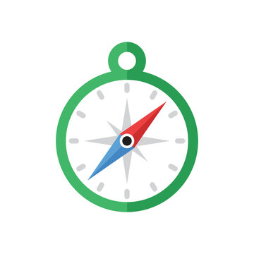 recommend clip art: Compass icon in flat style. Navigation equipment vector illustration on isolated background. Geographical position sign business concept.