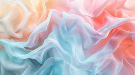 Fototapeta premium Abstract colorful fabric background, conveying a soft and dreamy concept.