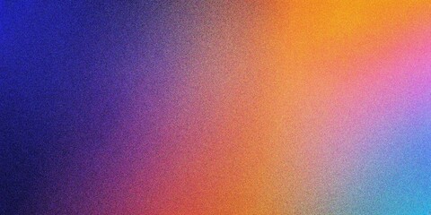 Fototapeta premium Colorful blue and purple gradient background, grainy noise texture gradient