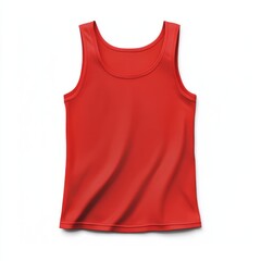 realistic high quality red tank top mockup isolated