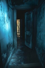 Obraz premium a mysterious door with fog