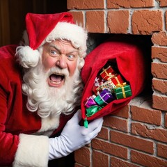 santa claus with christmas presents