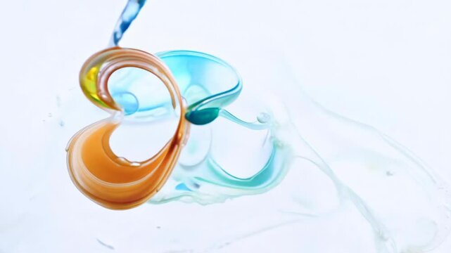 Liquid animation of the word "End" forming on a white background.