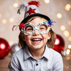 portrait of a person wearing a santa hat