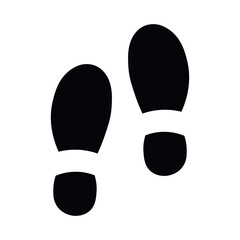 Vector Illustration Sign .Track.  shoe vector trail . footprint . track   background . black transparent sign .