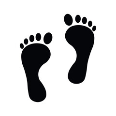 Vector Illustration Sign .Track.  shoe vector trail . footprint . track   background . black transparent sign .