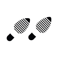 Vector Illustration Sign .Track.  shoe vector trail . footprint . track   background . black transparent sign .