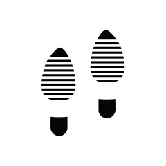 Vector Illustration Sign .Track.  shoe vector trail . footprint . track   background . black transparent sign .
