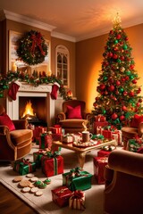 christmas tree and gifts