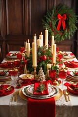 Christmas Decorated Table