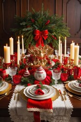 christmas table setting