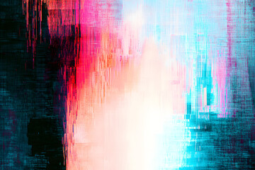 Abstract grunge photocopy texture background, Color double exposure, RGB Glitch