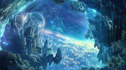 In a parallel dimension an exact copy of our world exists but with one key difference everything is made of glass creating a dazzling shimmering landscape.