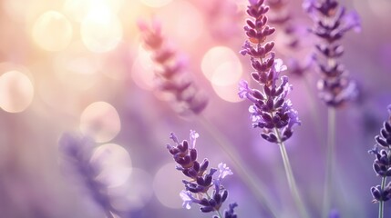 Obraz premium Lavender Field in the Golden Hour