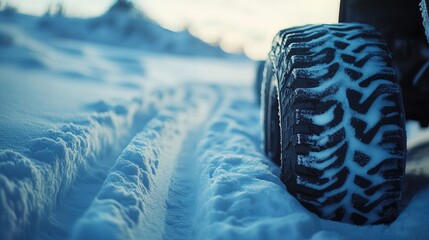 Leaving tread marks in winter conditions