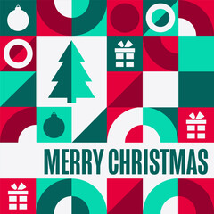 Obraz premium Merry Christmas and Happy New Year. Holiday concept. Template for background, banner, card, poster with text. Vector EPS10 illustration.