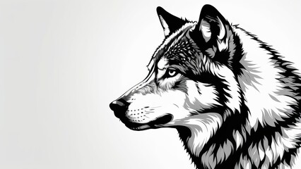 Fototapeta premium vector illustration of wolf
