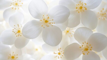 Fototapeta premium Close-up group white flowers are full bloom jasmine