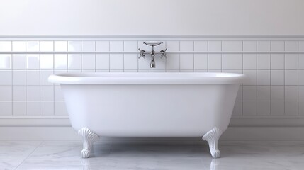 Fototapeta premium Sparkling Clean Bathtub After Scrubbing