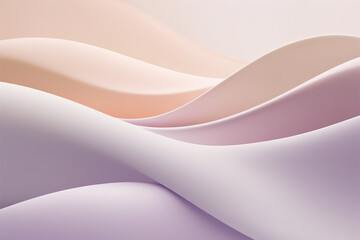 Obraz premium Abstract background with soft pink, beige, and red waves. 