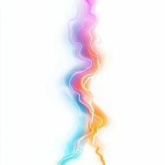 Abstract colorful wavy lines on white background.
