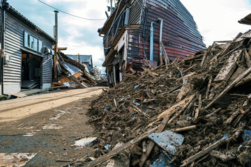 令和6年能登半島地震 倒壊した住宅