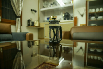 Premium Black French Press with Glass Body