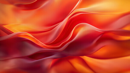 Obraz premium abstract background featuring flowing layered shapes in vibrant red and orange hues, creating sense of movement and warmth