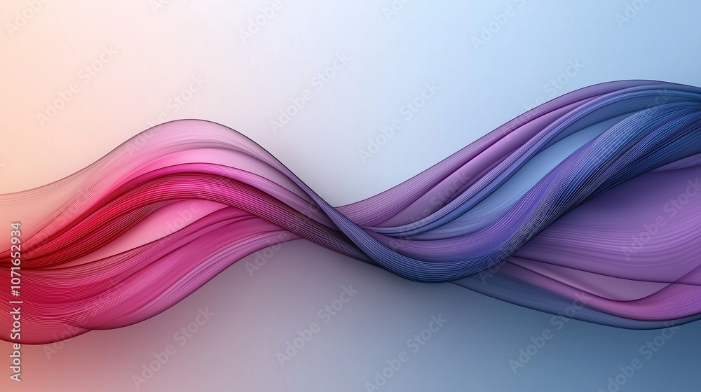 Poster soft flowing background with pastel gradients in pink and purple hues, creating serene and calming a