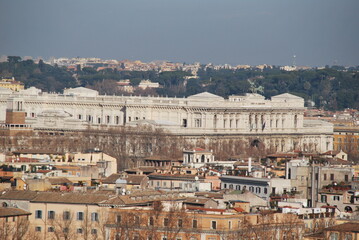 Naklejka premium Rome city view from the hill