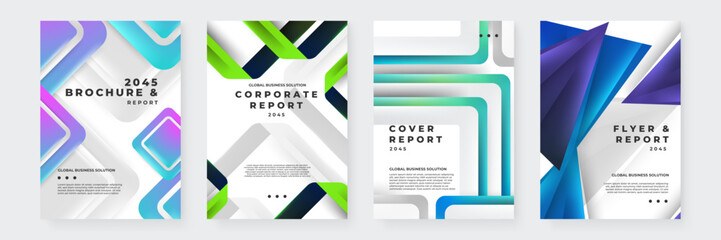 Modern Abstract Business Brochure and Report Cover Design. Ideal for corporate presentations, marketing materials, and professional events. Keywords