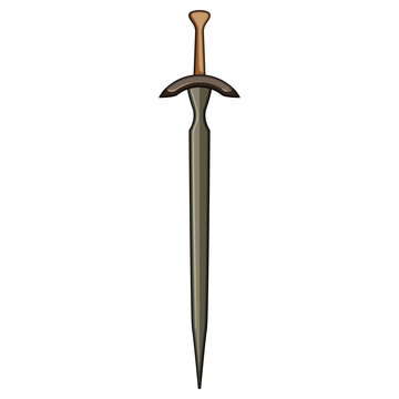 scabbard viking sword cartoon. craftsmanship archaeology, history artifact, replica medieval scabbard viking sword sign. isolated symbol vector illustration