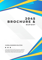 Modern Business Brochure Design with Vibrant Geometric Patterns