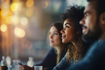Multicultural friends hanging out in a cozy café ambiance