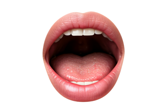 open mouth, white healthy teeth on transparent background  - Powered by Adobe