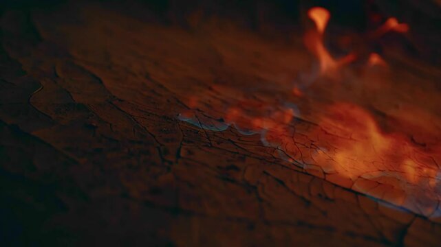 Fire flames night time high exposure photo of the Centennial Flame on Parliament Hill downtown Different Concept Super Slow Motion Animation, 4k Video