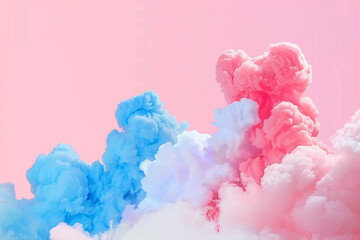 Fototapeta premium dreamy cloudscape with subtle pink and blue gradient