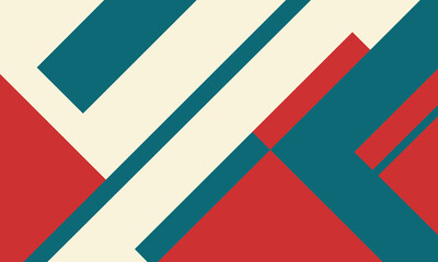 Bold diagonal lines with red, white and blue hues make this design look elegant and contemporary