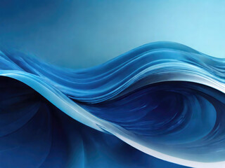 Obraz premium blue smooth waves background