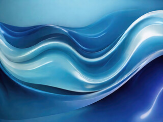 Obraz premium blue smooth waves background