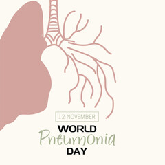 Vector illustration of a a Background for World Pneumonia Day.