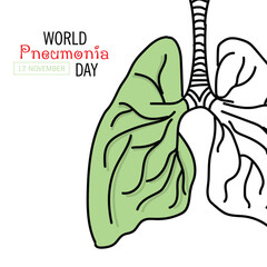 Vector illustration of a a Background for World Pneumonia Day.