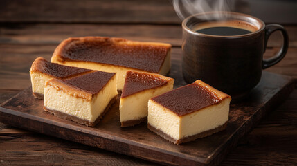 Basque Cheesecake and Coffee
