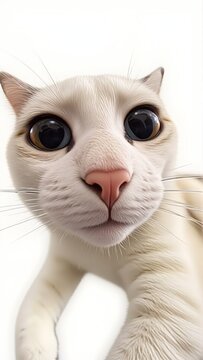 Generative AI, British Shorthair cat with heterochromatic eyes