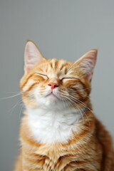 Obraz premium Cute cat with a funny expression, cute cat picture.