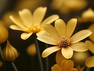 Golden flowers