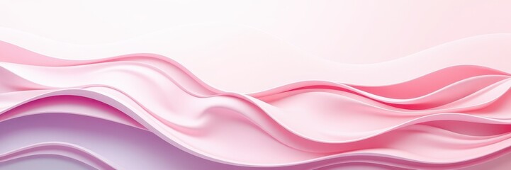 Pink fabric drapes in soft waves, creating a minimalist and elegant background