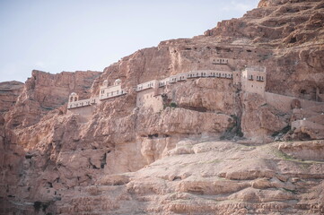 monastery in the mountains on the rocks